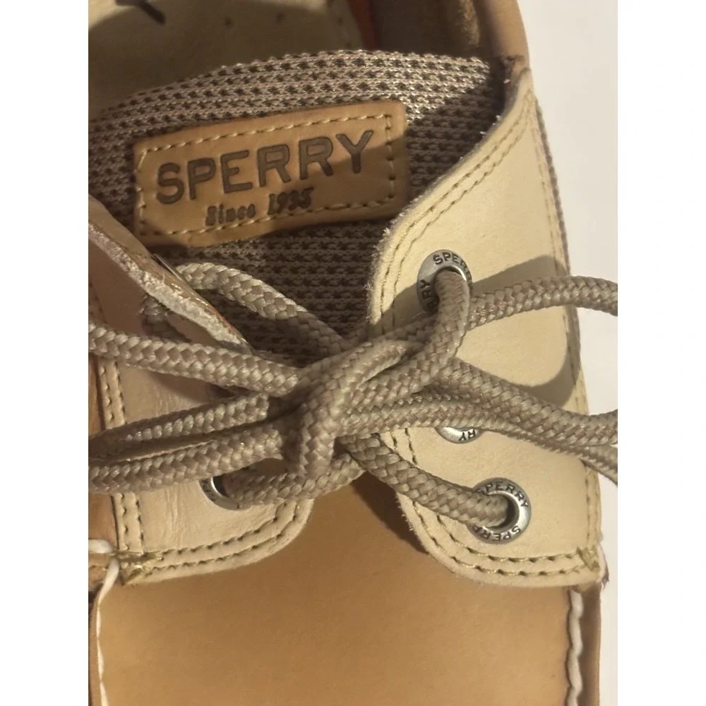 Speery Top Sider Men's Billfish 3 Eye Boat Deck Shoe Tan Brown Size 11.5 Leather